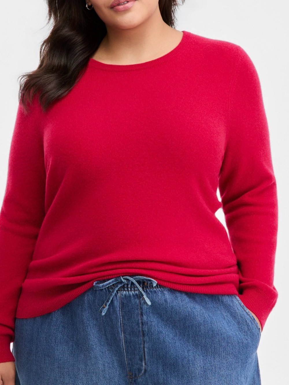 Charter Club Luxury 100% Cashmere Red Crewneck Sweater Plus 3X